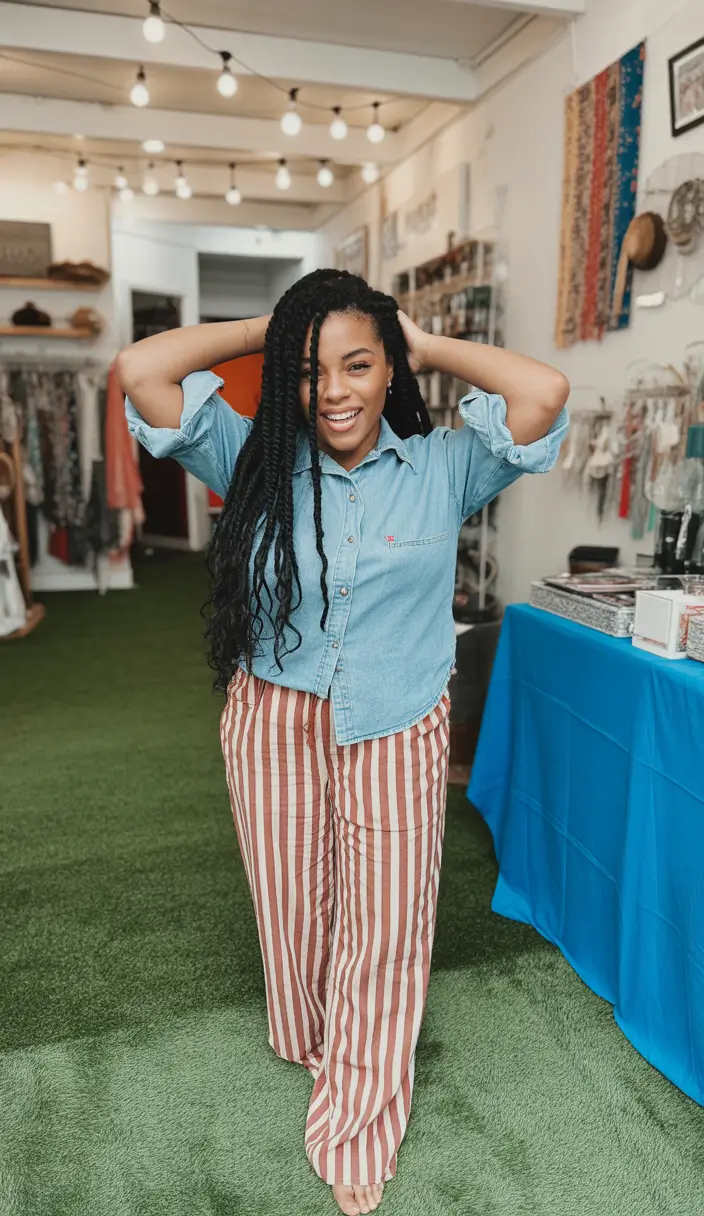 mom outfits Stripes and Sunshine Spirit