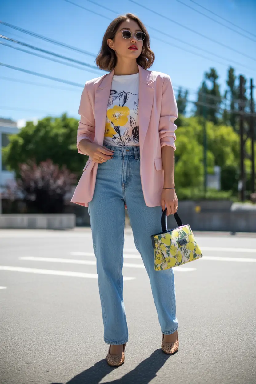 casual outfits for women 2026 Playful Sophistication - Blazer and Bloom