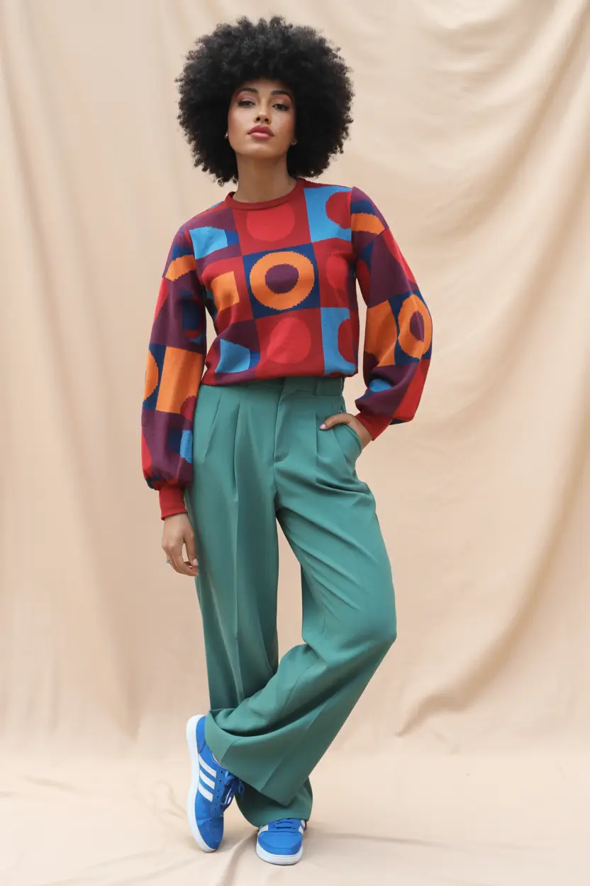 casual outfits for women 2026 Retro Pop - When Color Takes the Lead
