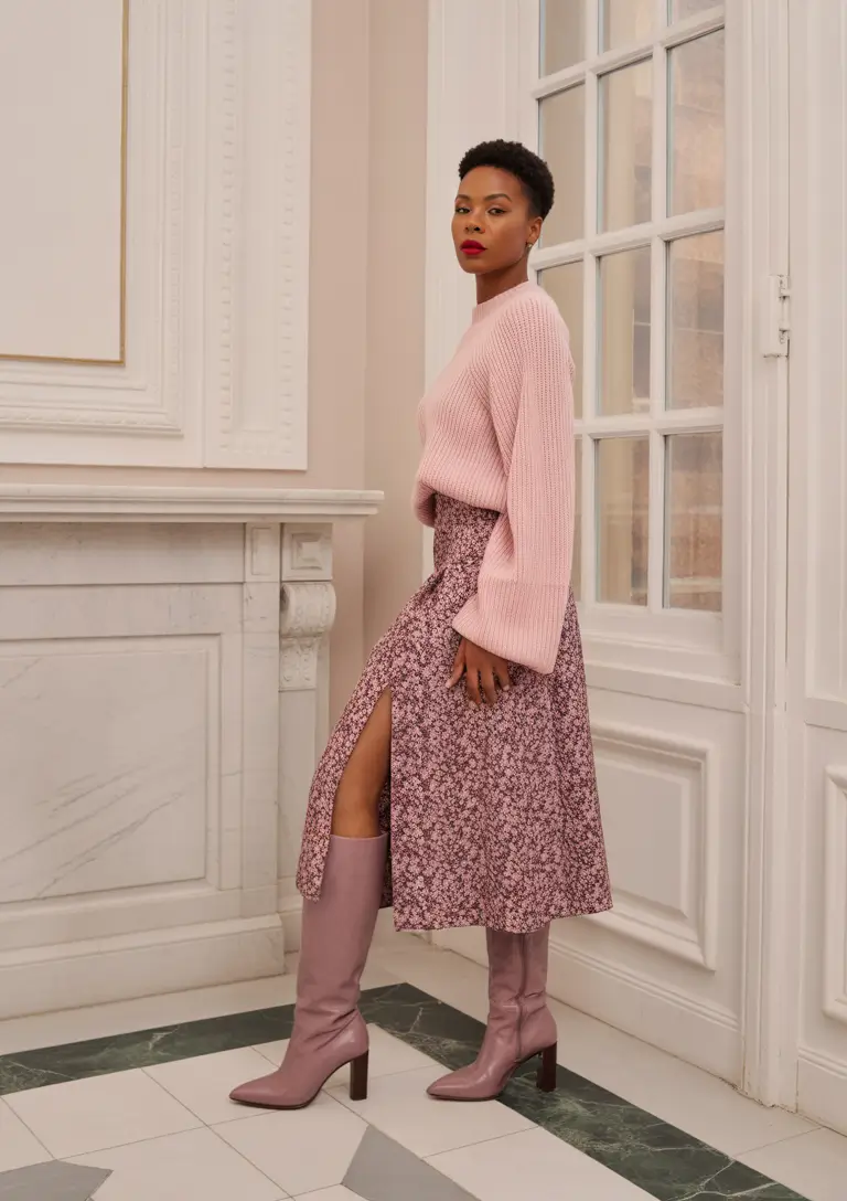 casual outfits for women 2026 Rosy Poise - Soft Power in Pastel Layers