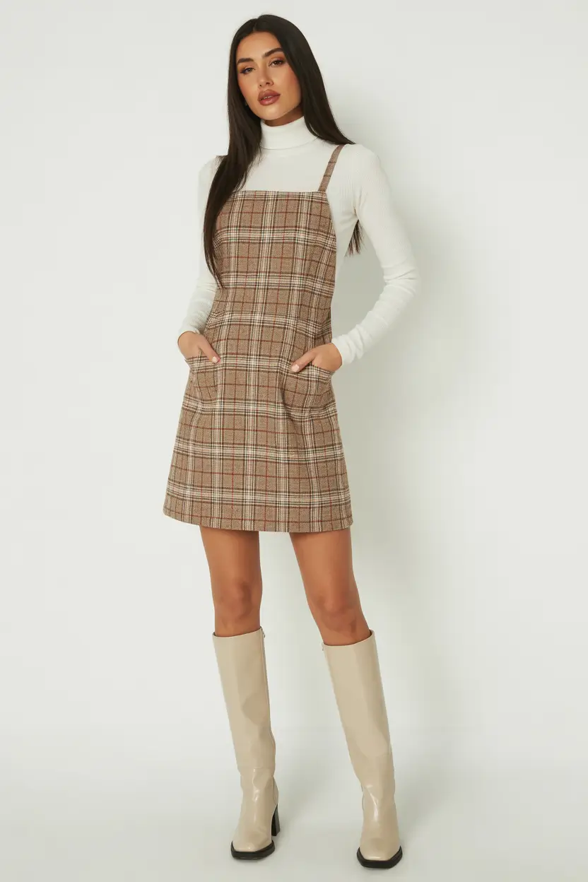 casual outfits for women 2026 Retro Charm - Plaid and Polished Layers