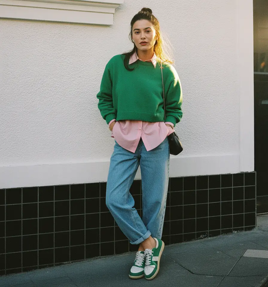 comfy outfits College Layering With That Soft Retro Lift