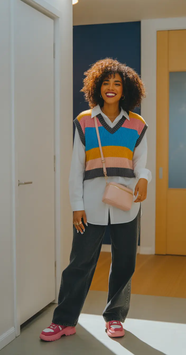 comfy outfits Playful Preppy Comfort With Modern Colors