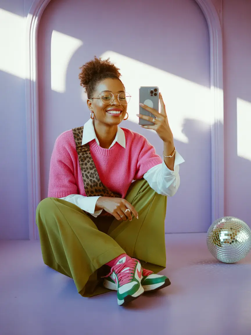 comfy outfits Weekend Color Pop With Laid Back Vibes