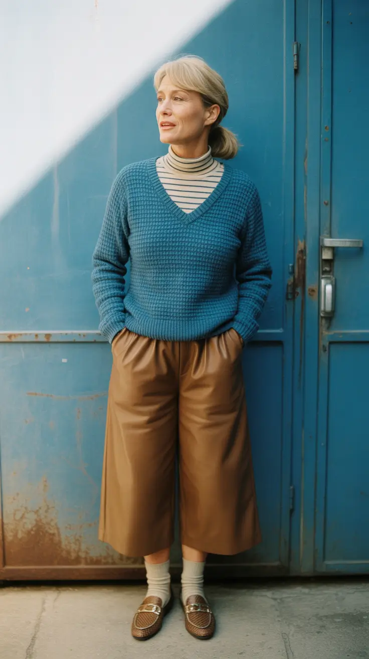 Elegant outfits for women over 50 in 2026 Vintage Blue Layers