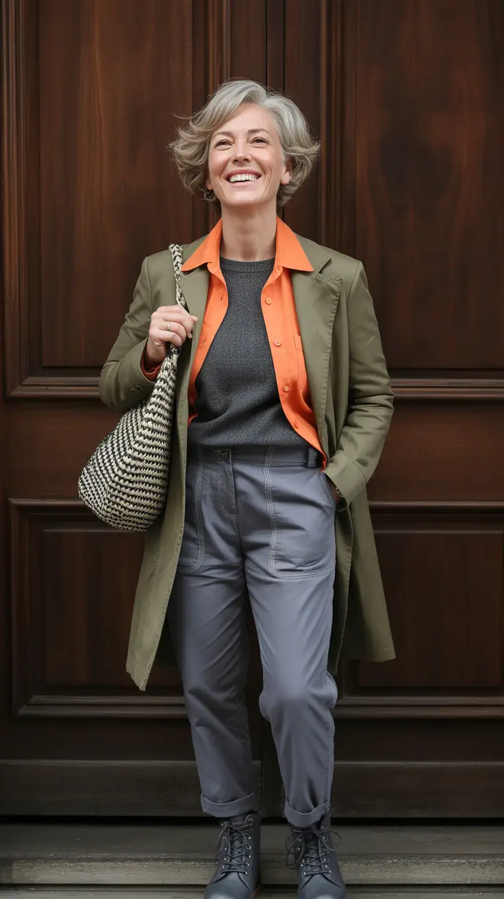 Elegant outfits for women over 50 in 2026 Citrus Accents and Utility Chic