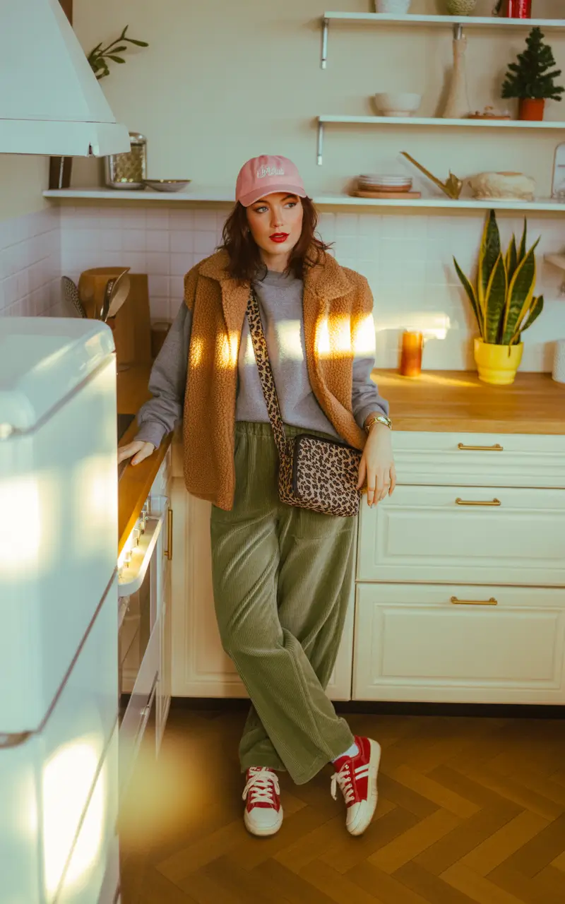 everyday outfits with sneakers 2026 warm soft weekend layers