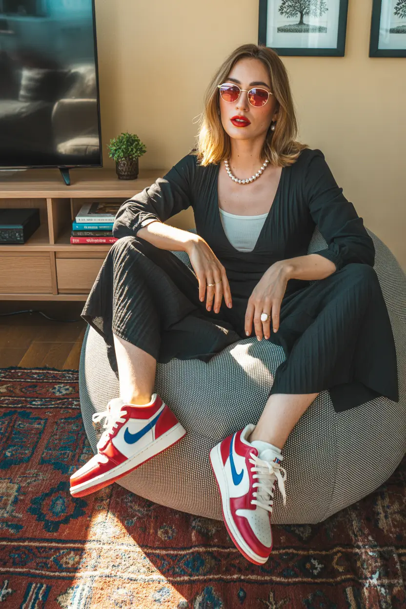 everyday outfits with sneakers 2026 Classic Chic With A Sporty Twist