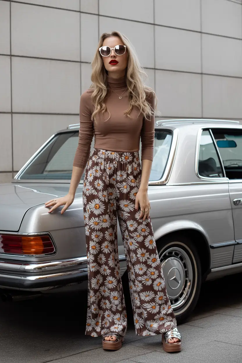 fashion outfits for women 2026 Retro Florals, Modern Confidence