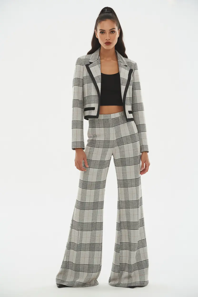fashion outfits for women 2026 Modern Plaid Power