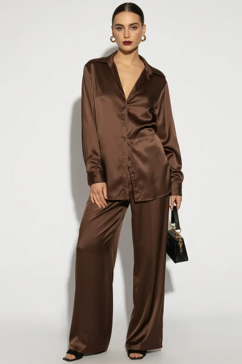 fashion outfits for women 2026 The Chocolate Silk Statement