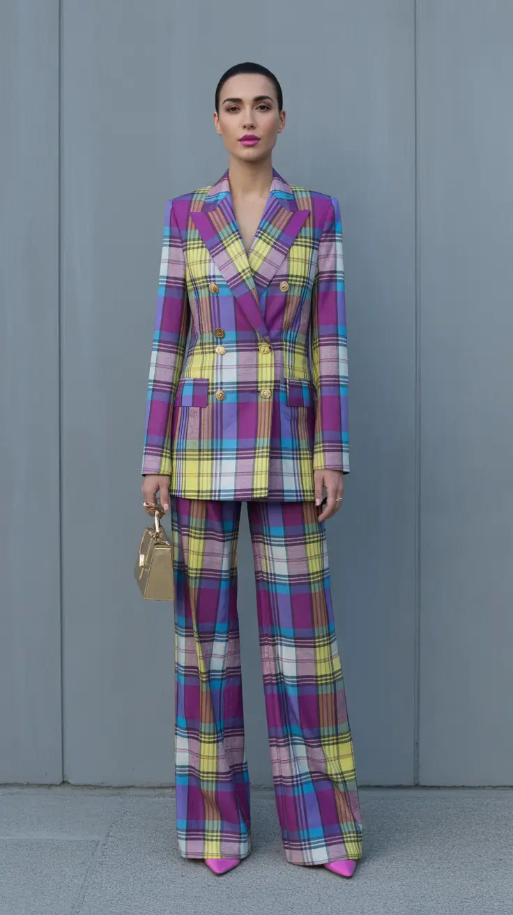 fashion outfits for women 2026 Color-Block Royalty