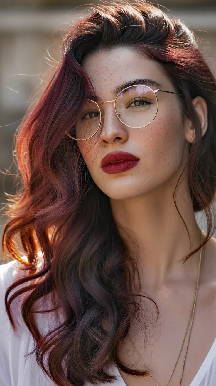 hair color ideas 2026 wine red luminosity
