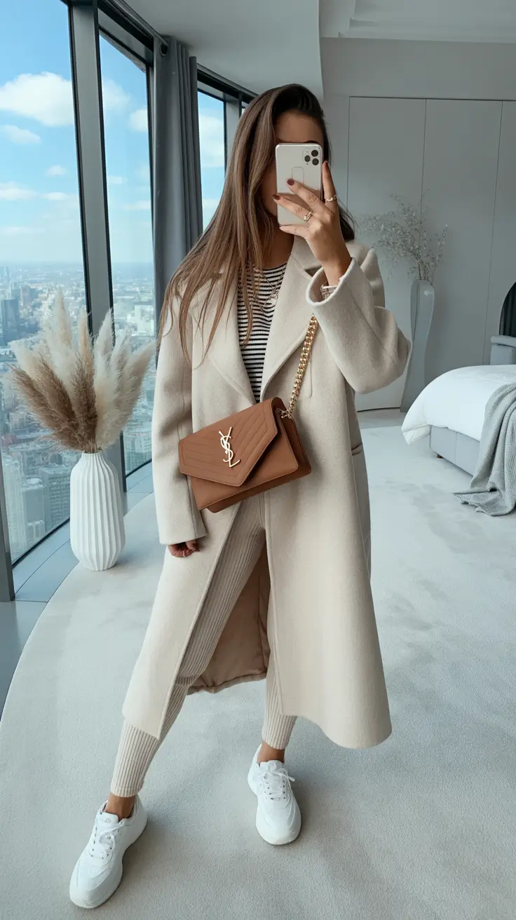 legging outfits ideas 2026 Minimalist Luxury in Cream