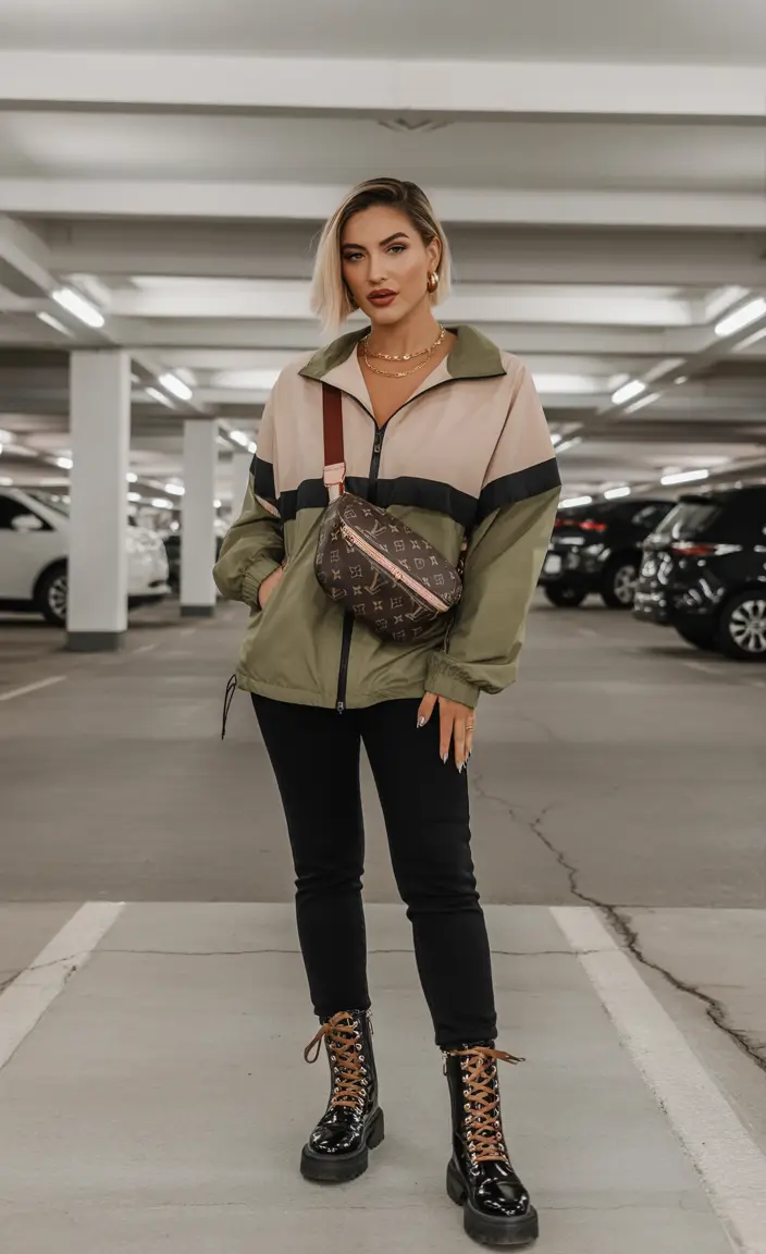 legging outfits ideas 2026 Utility-Chic Layers