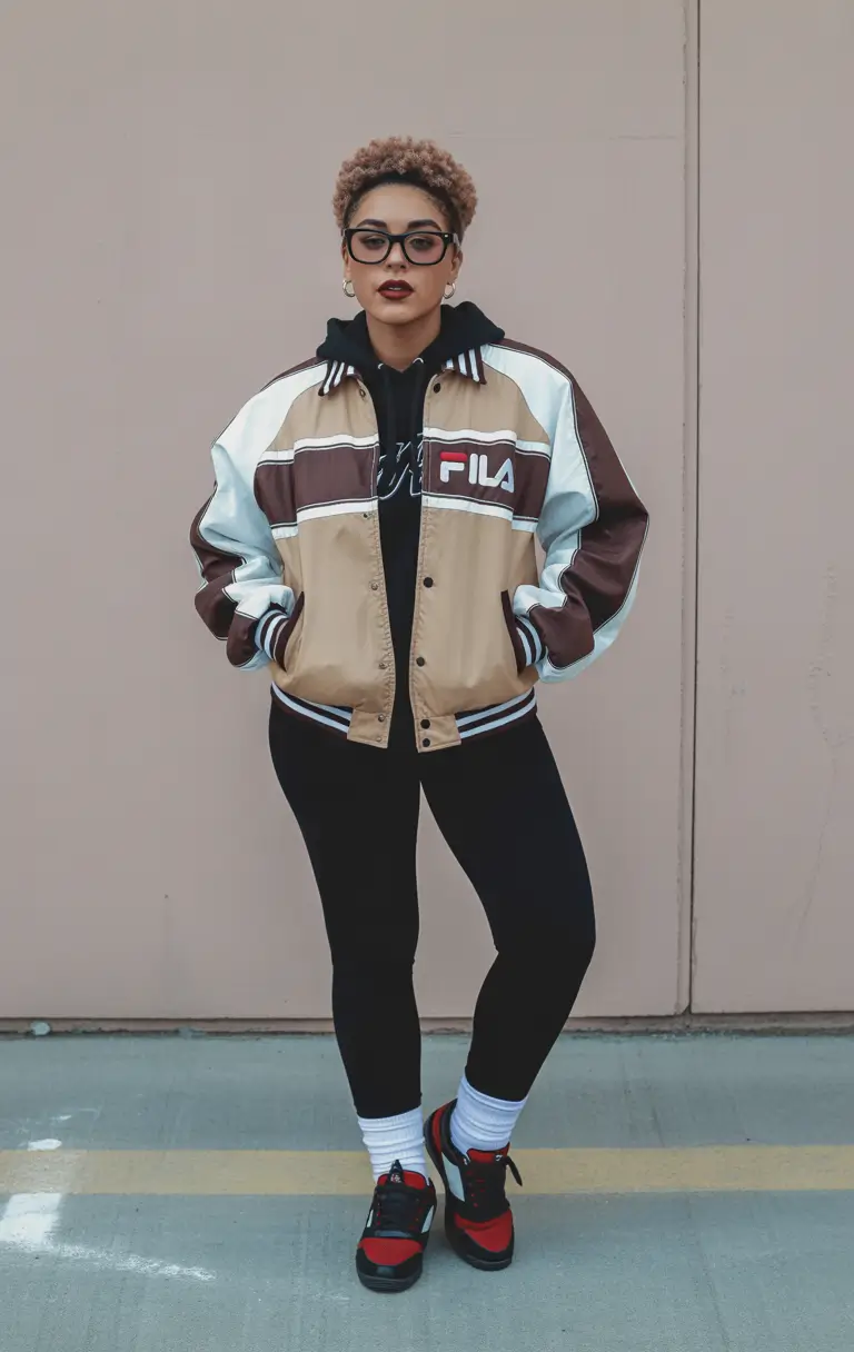 legging outfits ideas 2026 Retro Sport Energy