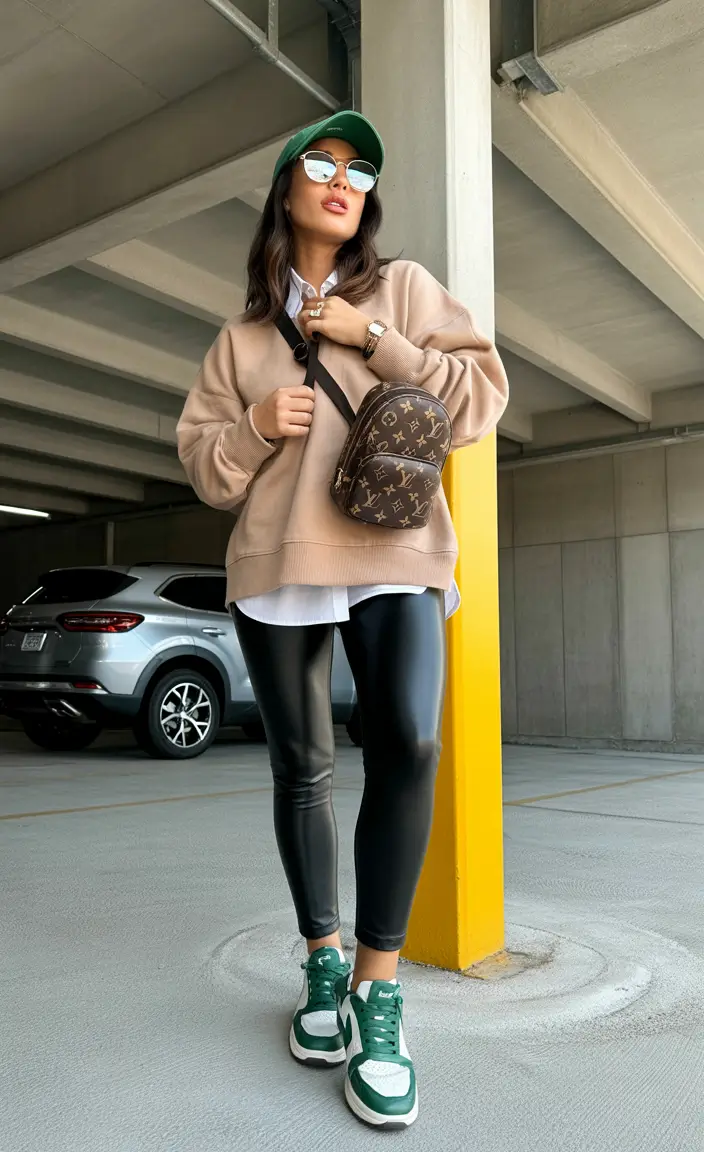 legging outfits ideas 2026 Modern Luxe Athleisure