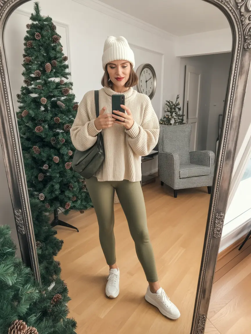 legging outfits ideas 2026 Soft Tones for Cozy Mornings
