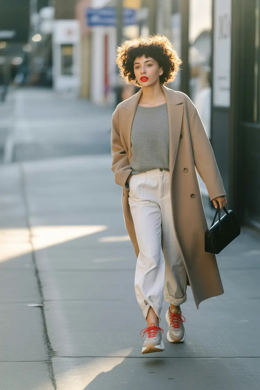 Minimalist capsule wardrobe outfits 2026 Street Softness Wrapped in Warm Neutrals