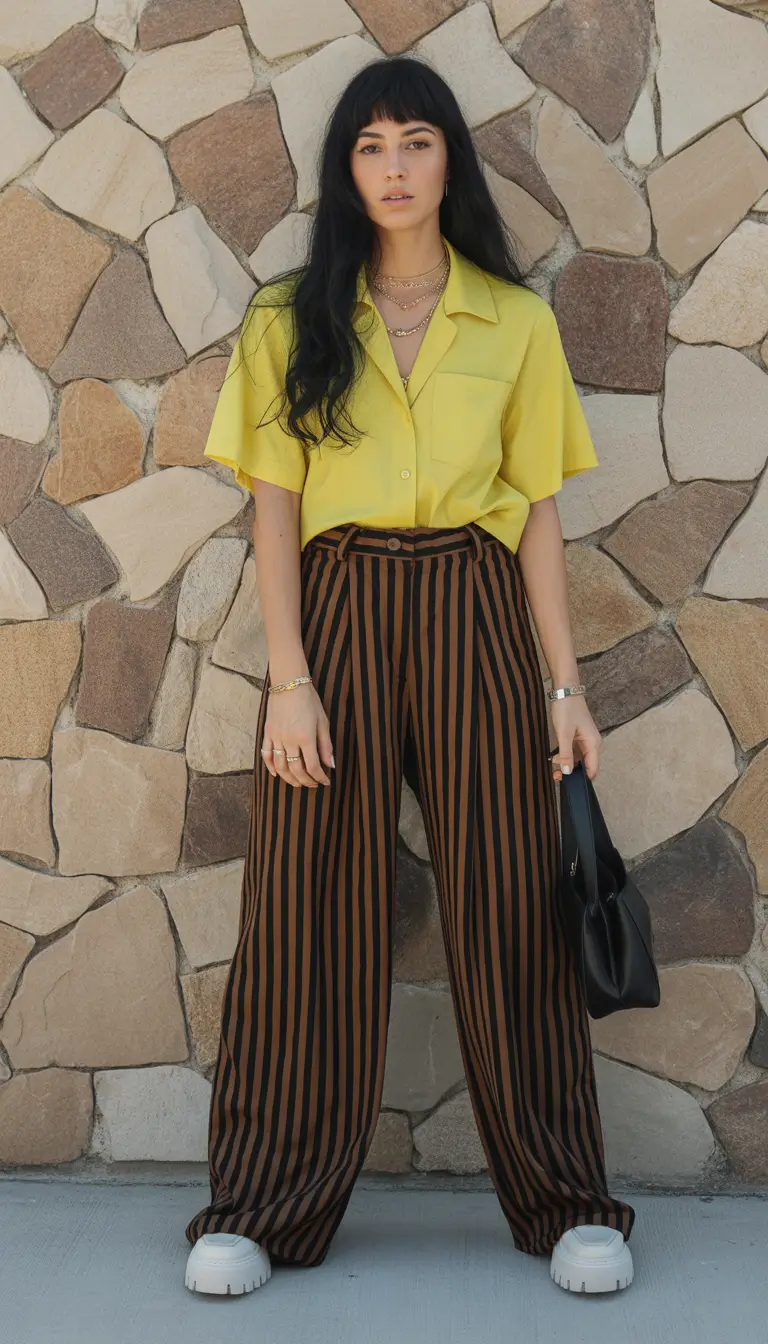 outfits ideas 2026 Bold Lines Bright Mood