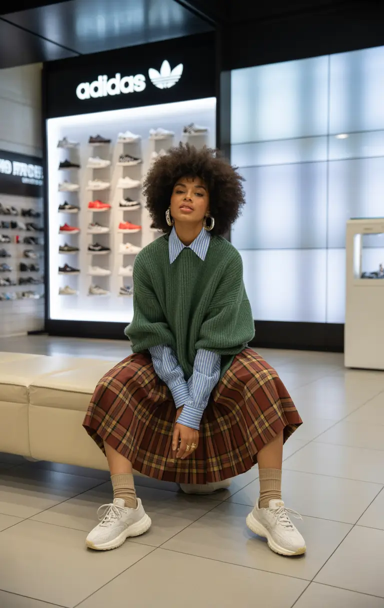 outfits ideas 2026 Layered Retro Chic