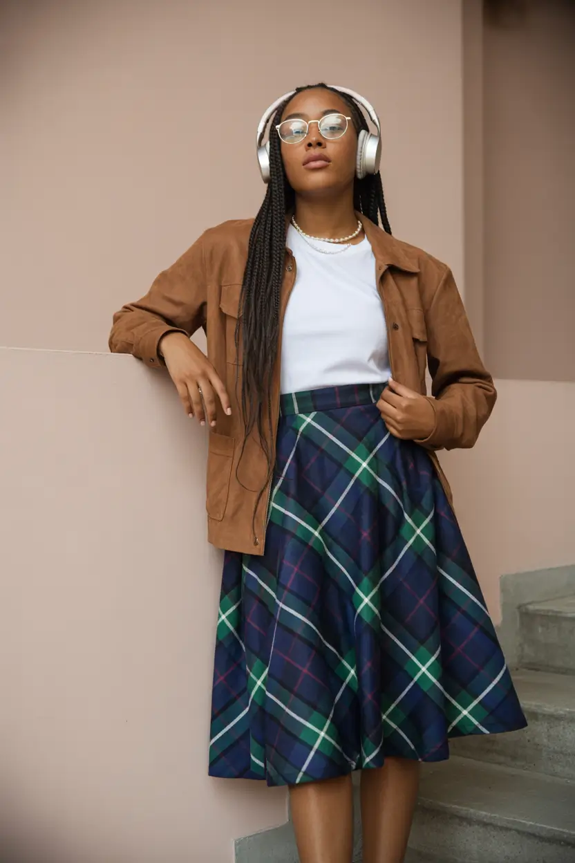 outfits ideas 2026 Classic Plaid Revival