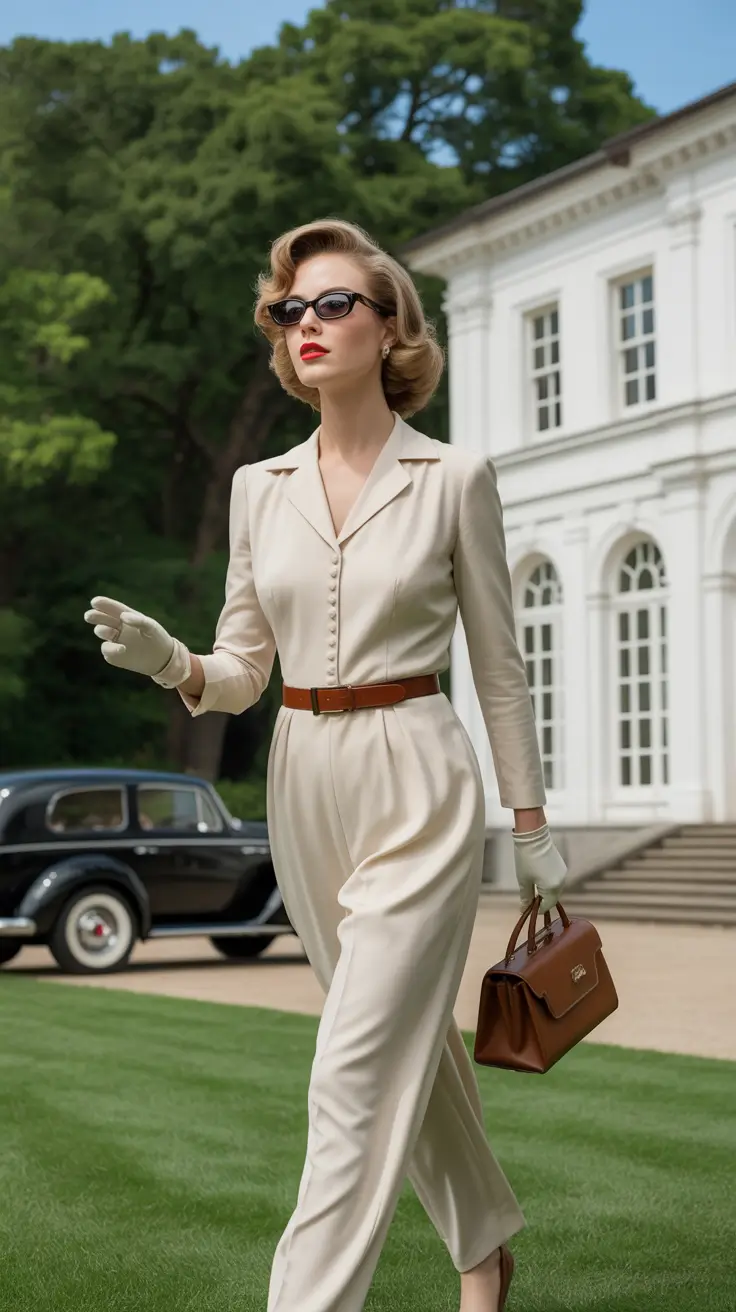 old money outfits woman Timeless Cream Elegance