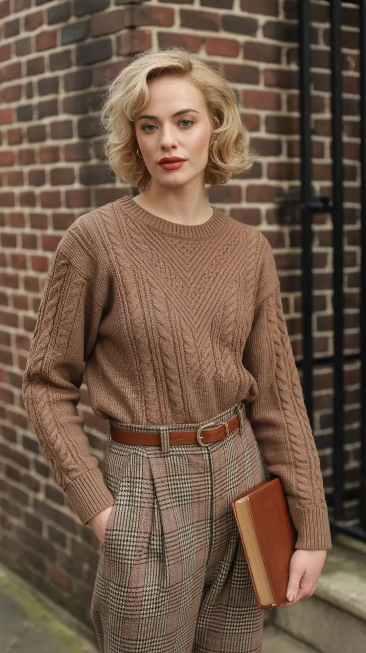 old money outfits girl Soft Academia in Warm Neutrals