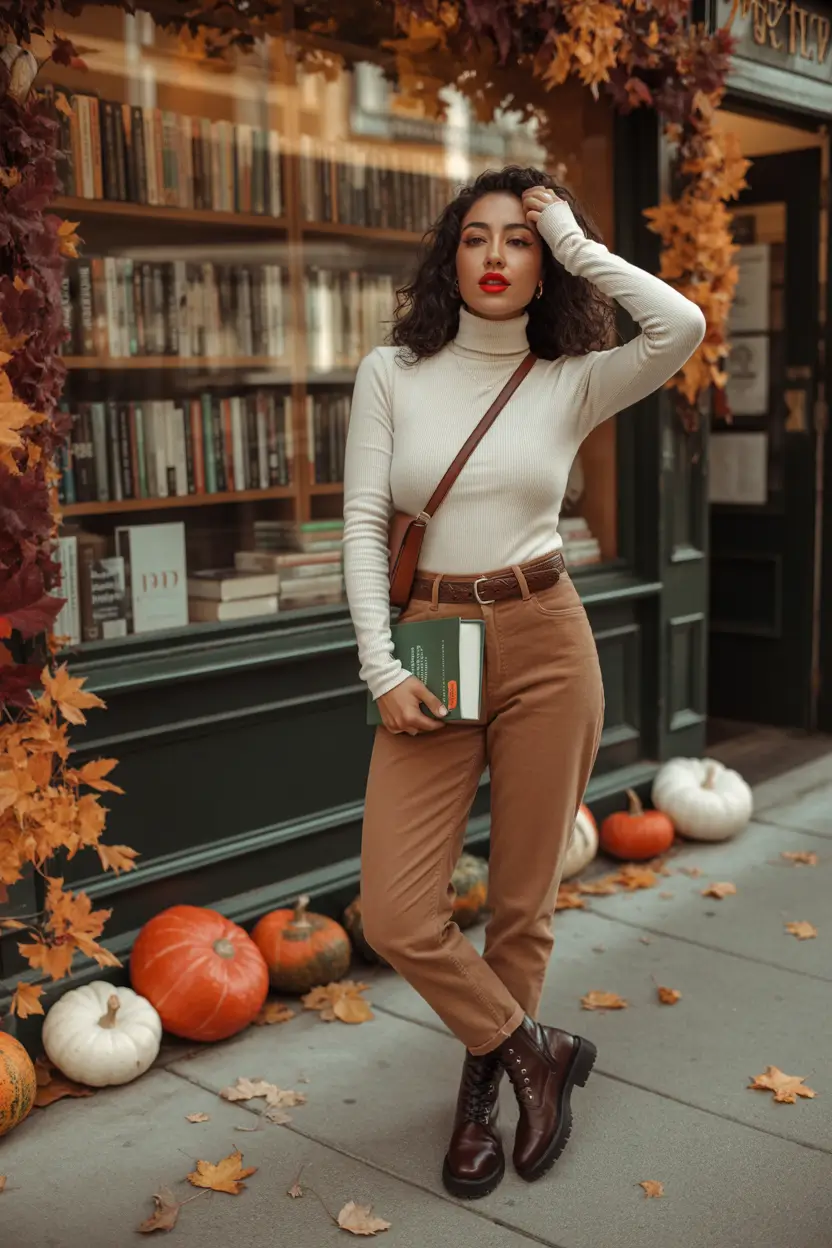 old money outfits fall Bookstore Charm in Autumn Tones