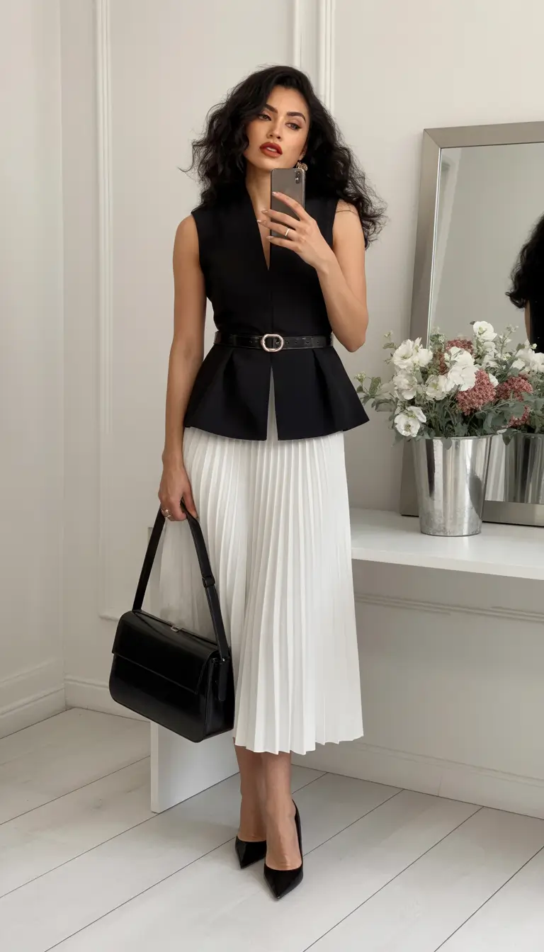 old money outfits aesthetic Monochrome Power Move