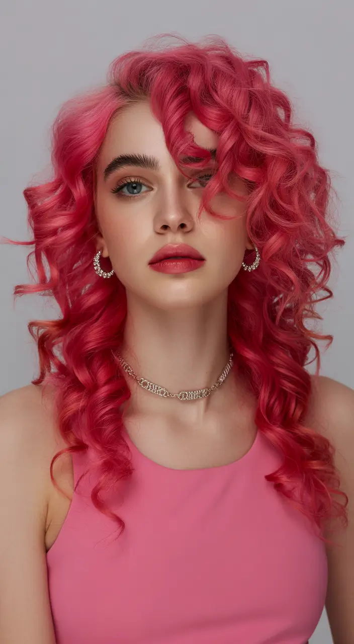 red hair colors 2026 playful pink red curls