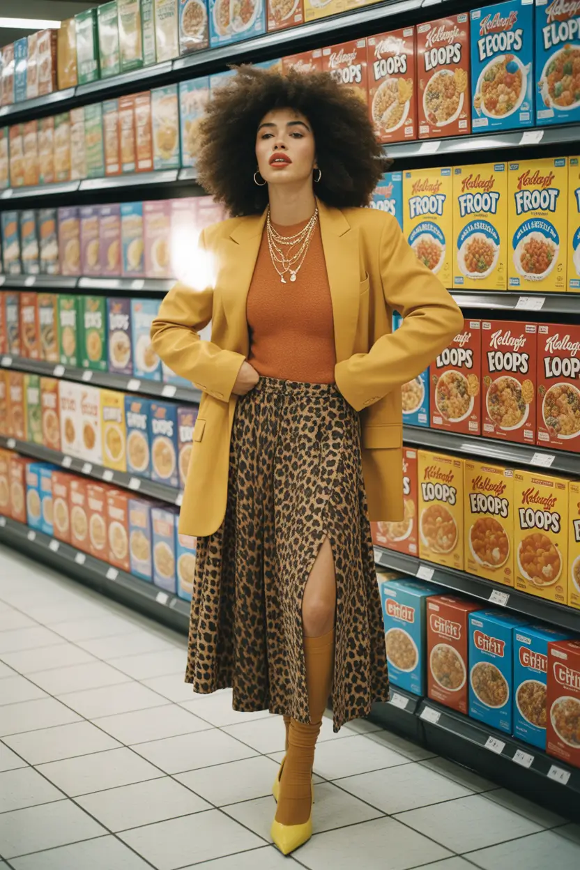 Stylish fashion outfits inspo 2026 Leopard Warmth With Power Layers