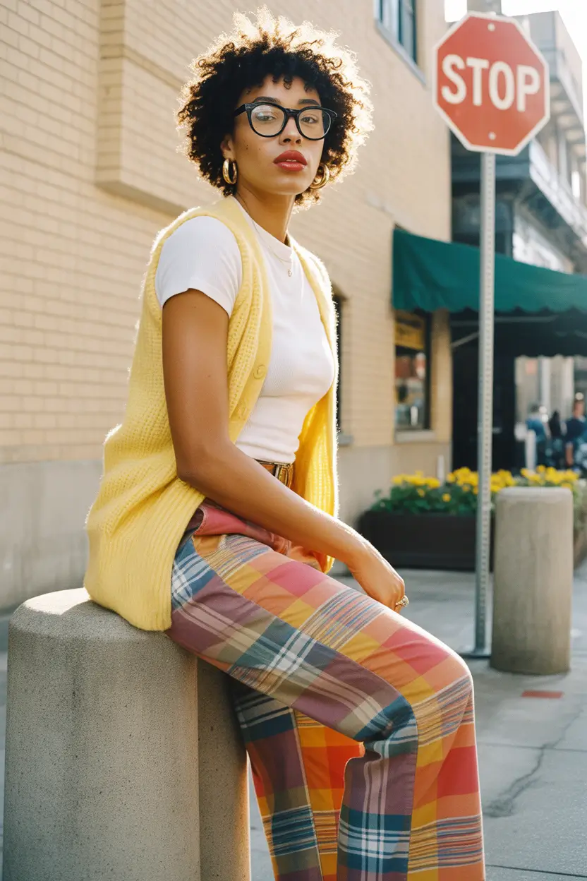 Stylish fashion outfits inspo 2026 Soft Sunshine Plaid