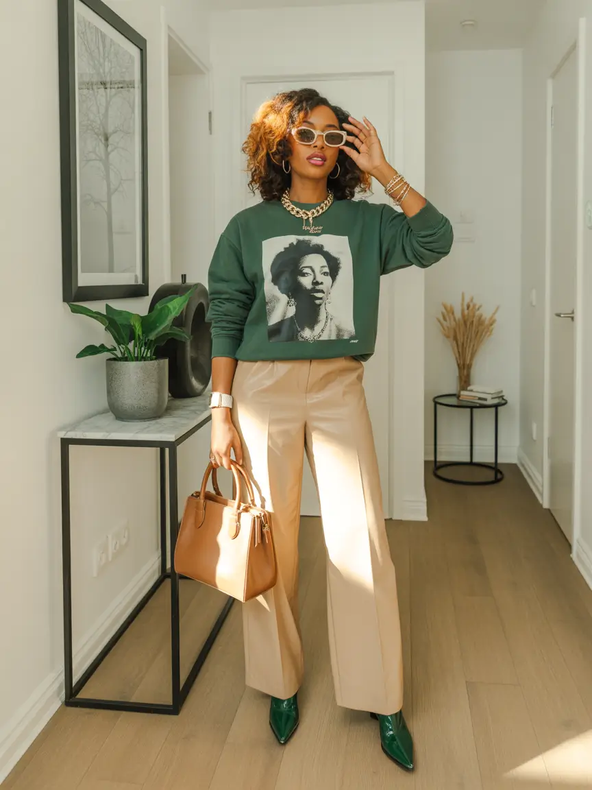 fashion outfits Elevated Neutrals With A Graphic Edge