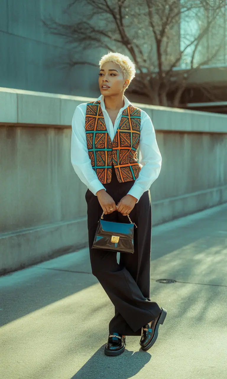 fashion outfits Structured Patterns With Cultural Warmth