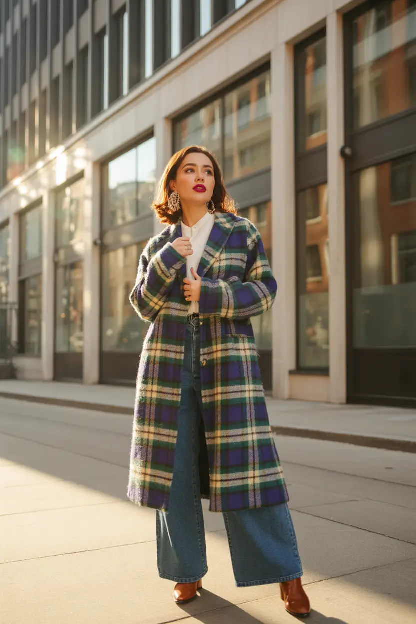 fashion outfits Soft Plaids For Transitional Weather