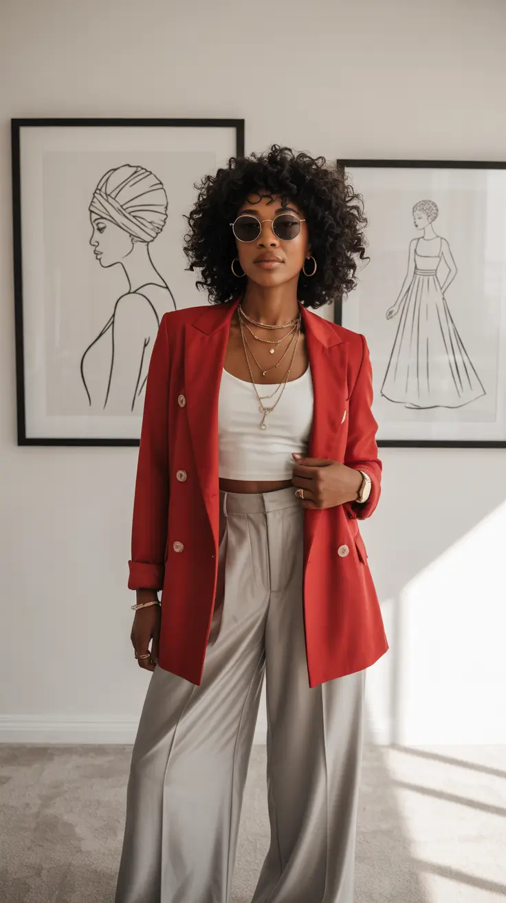 office-outfits-women-red-blazer-confidence