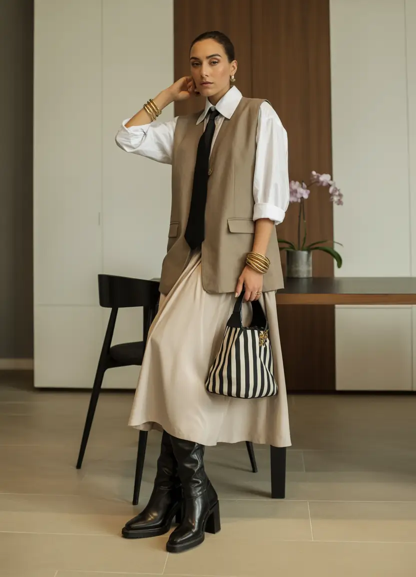 office-outfits-women-neutral-layers-with-a-twist