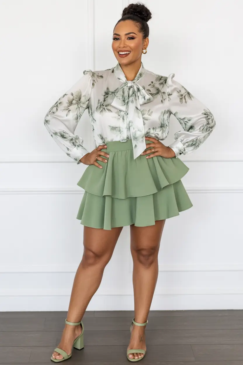 mini skirt outfits spring Green Layers Playful Polished and Powerfully Feminine