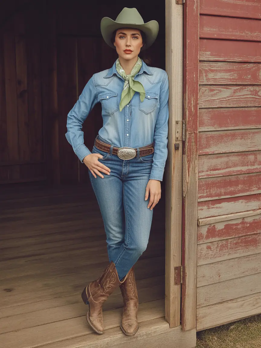 rodeo outfits Classic Denim Rodeo Spirit