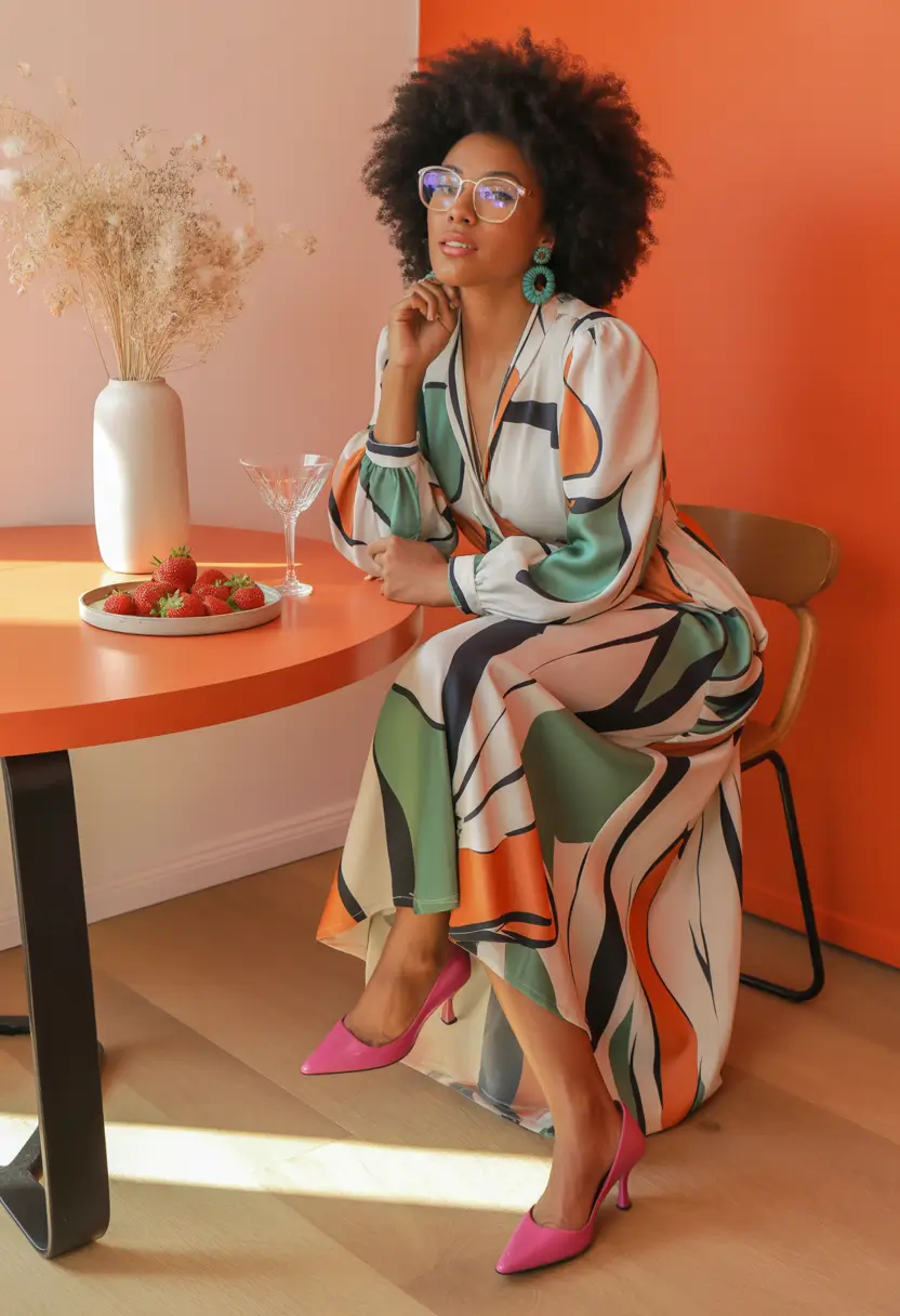 brunch outfits classy Art-Inspired Elegance with a Playful Twist