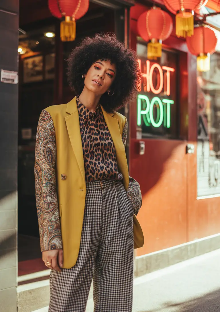 brunch outfits bold Mixed Prints, Major Confidence