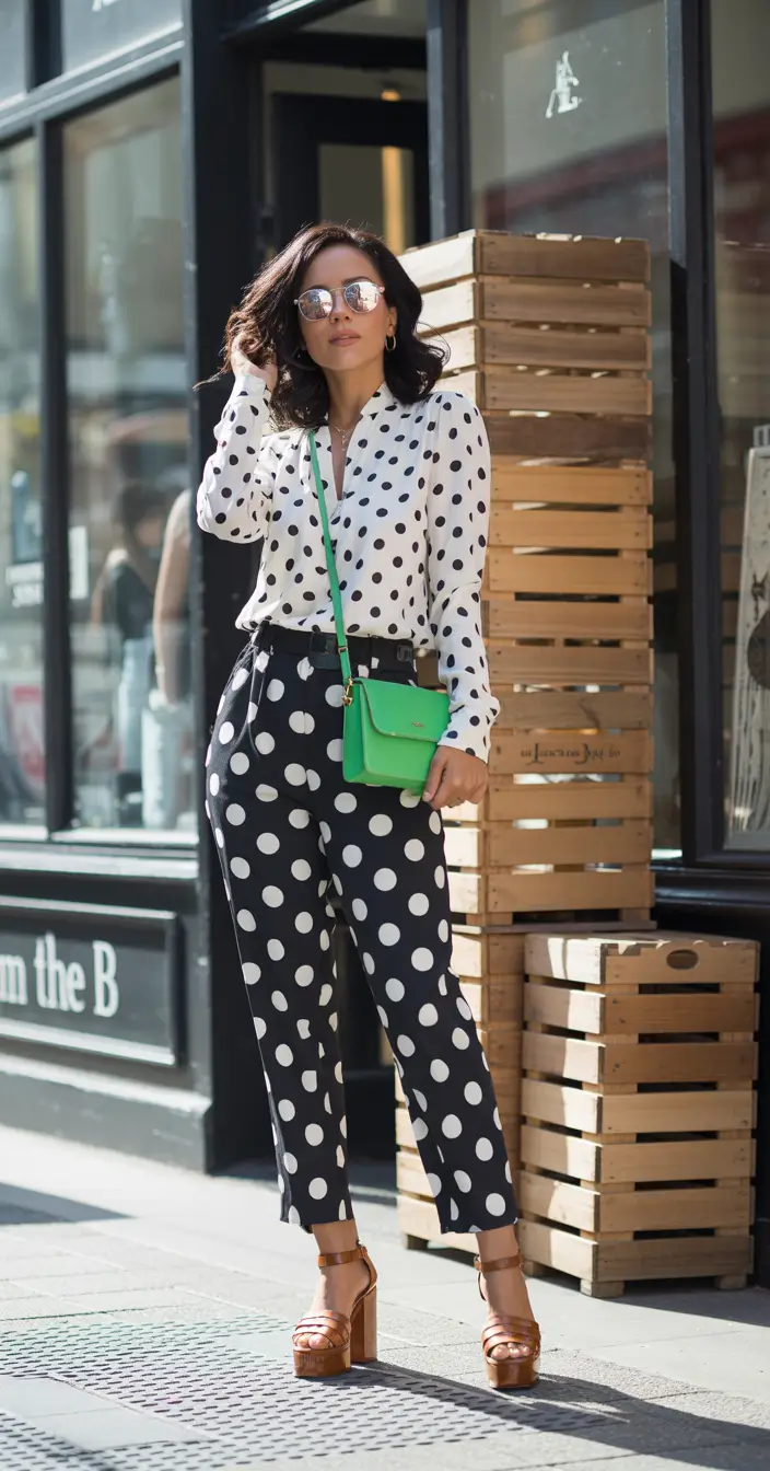 brunch outfits classy Polka Dots Go Power Mode