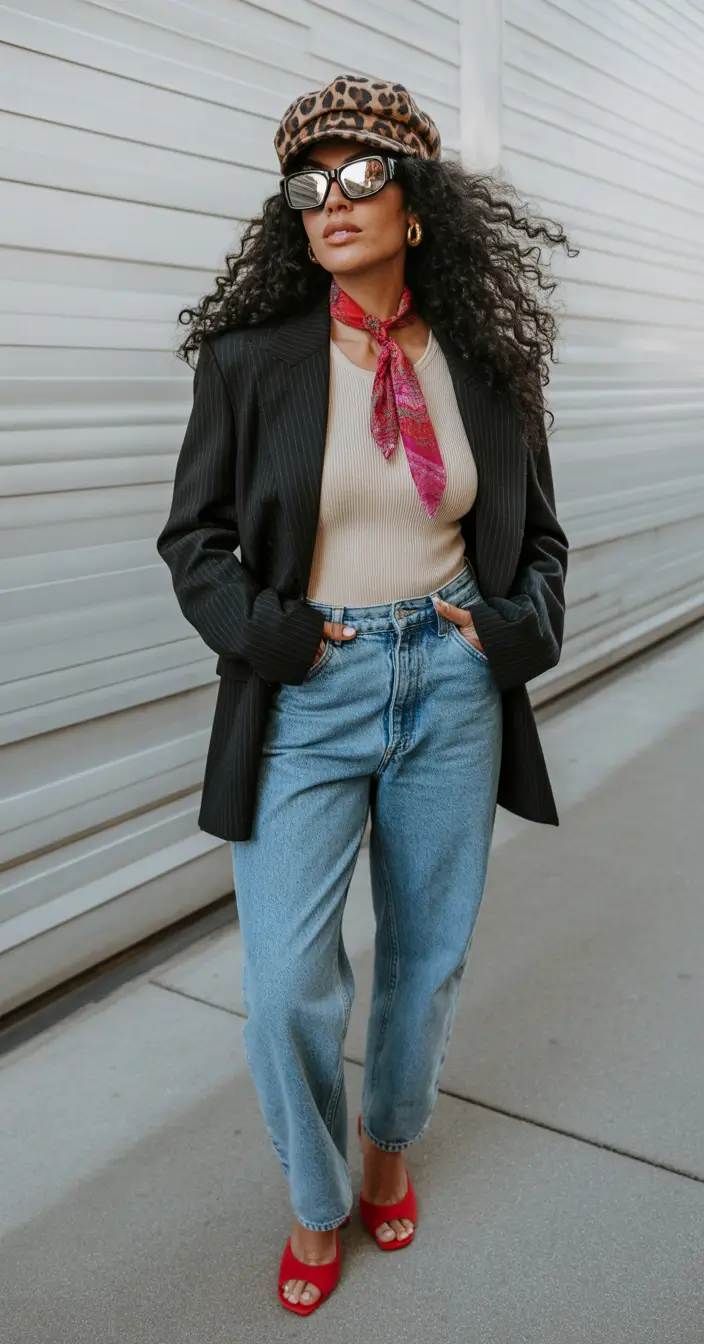 brunch outfits black women fall Modern City Chic with a Touch of Wild