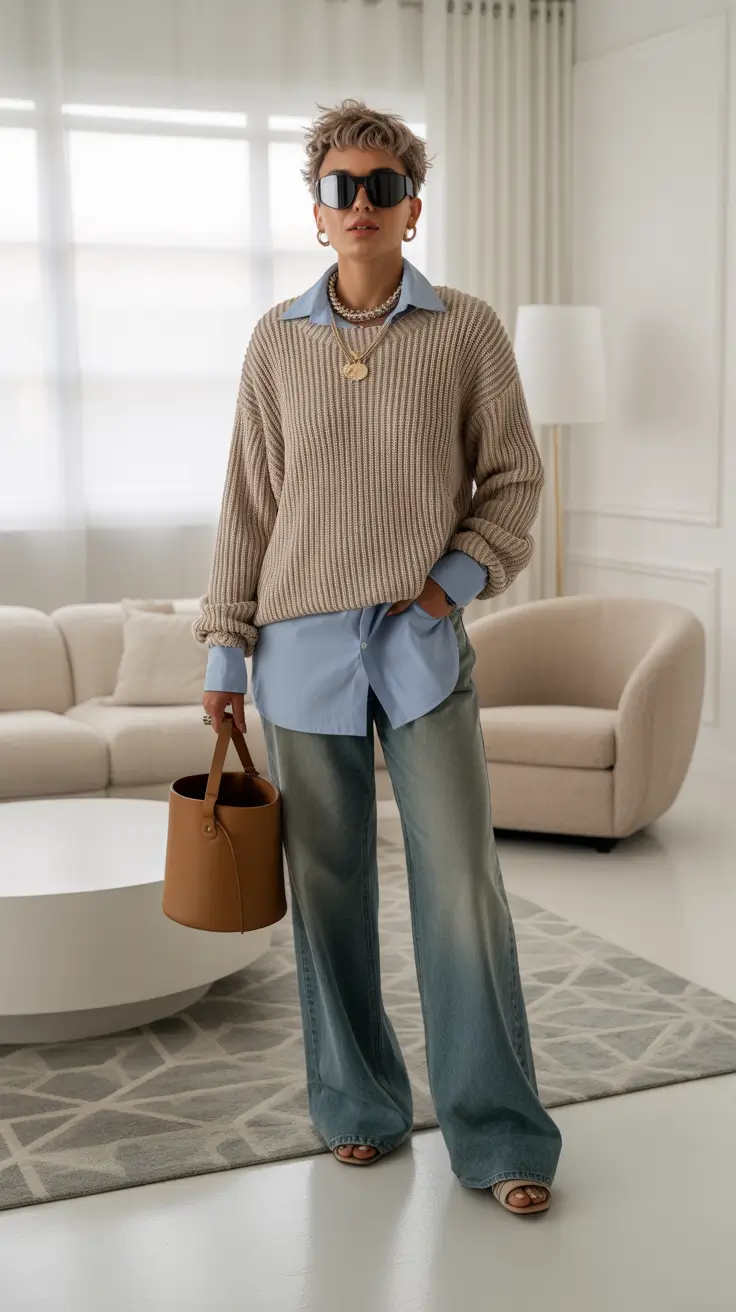 brunch outfits winter Neutral Luxe for an Elevated Casual Moment