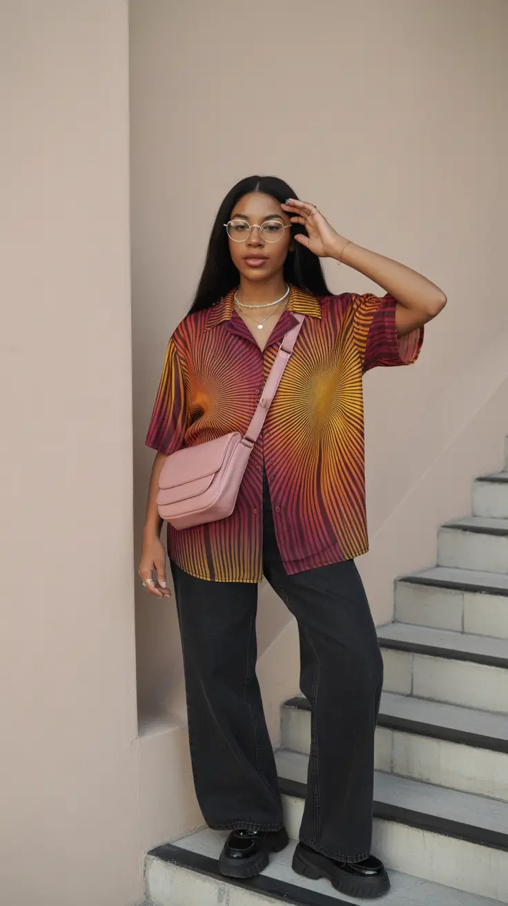 new york outfits Retro Radiance A Sunset Inspired Statement