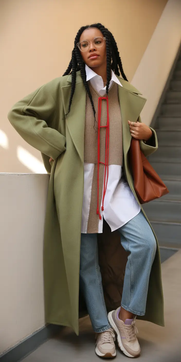 new york outfits Layered Cool Urban Warmth in Motion