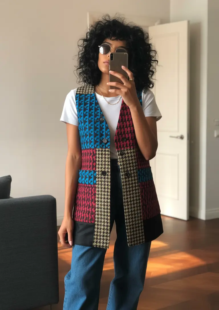 trendy outfits 2026 Patchwork Chic and Modern Vintage