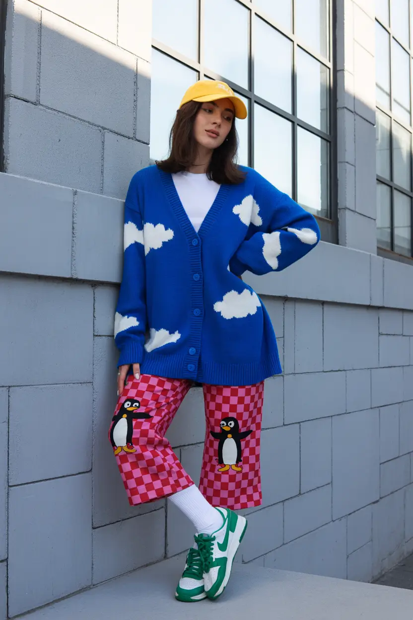 trendy outfits 2026 Color Pop Streetwear Revival