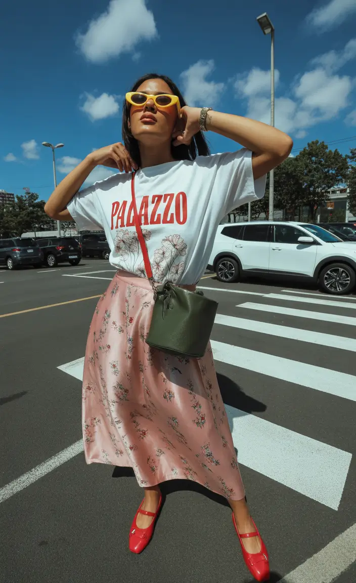 trendy outfits 2026 Playful Prints and Vintage Cool